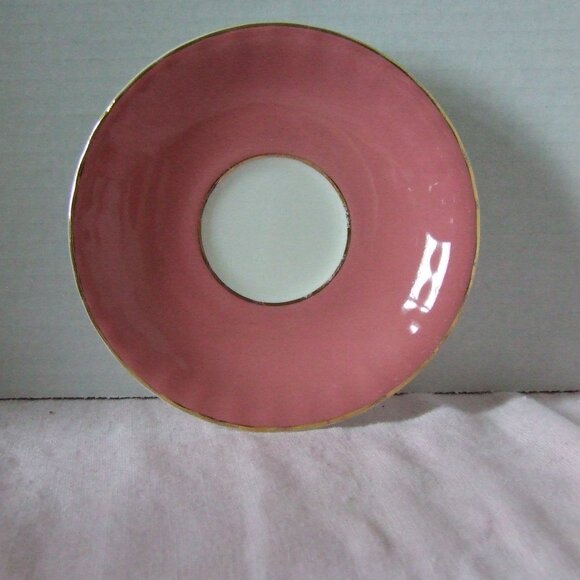 Aynsley teacup and saucer pastel pink and floral pattern vintage fine bone china - Picture 2 of 11